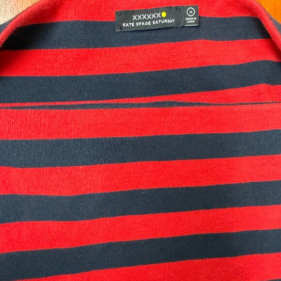 Kate Spade Saturday Striped Stretch Knit Pullover Coastal French Girl Timeless - Picture 7 of 8